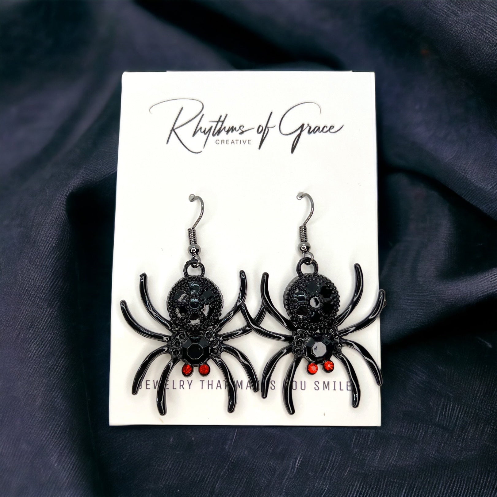Spook-tacular Spider Dangle Earrings – Your Ultimate Halloween Glam! - Rhythms of Grace Creative