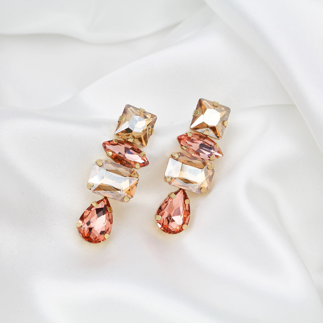Sparkle in Style: Pastel Rhinestone Drop Earrings - Rhythms of Grace Creative