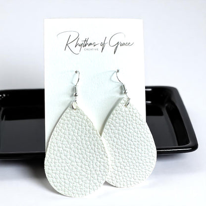 Teardrop Dream Earrings: Colorful Faux Leather Dangles for Every Occasion!