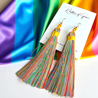 Tassel Power: Colorful Boho Dangle Earrings in 9 Vibrant Shades!