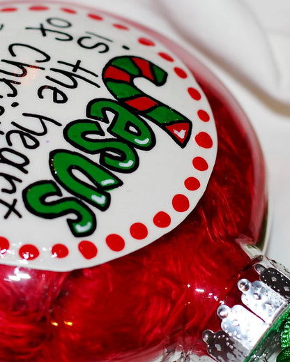 Christmas Ornament: "Jesus is the Heart of the Season"