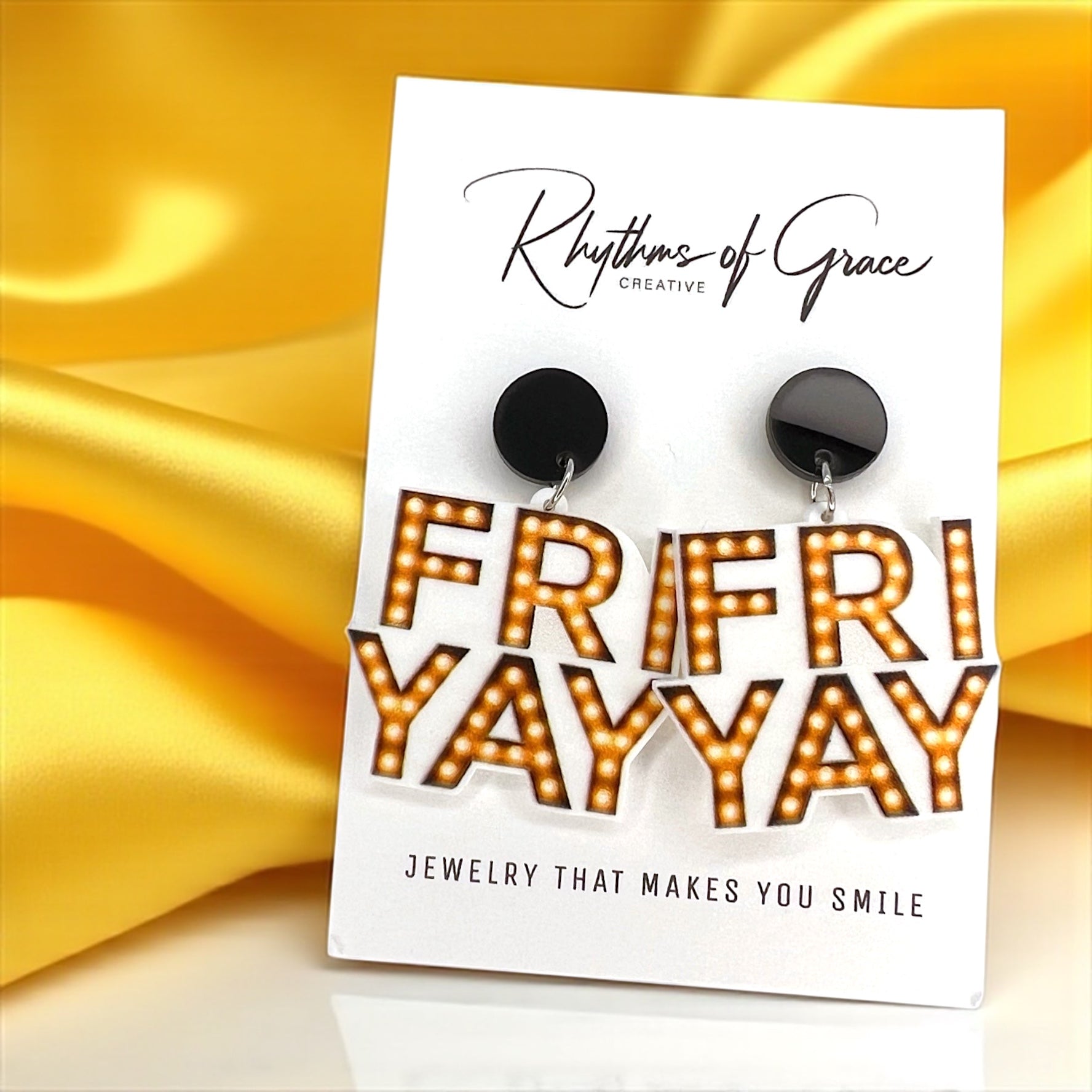 FRIYAY Earrings: Your Weekend Statement Piece! ✨ - Rhythms of Grace Creative