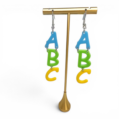 ABC Dangle Earrings: A Fun Tribute to Teachers! 🌟