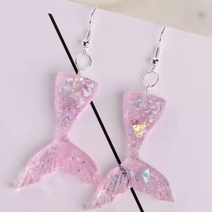 Mermaid Tail Magic – Glittery Earrings in 3 Splashy Colors! ✨
