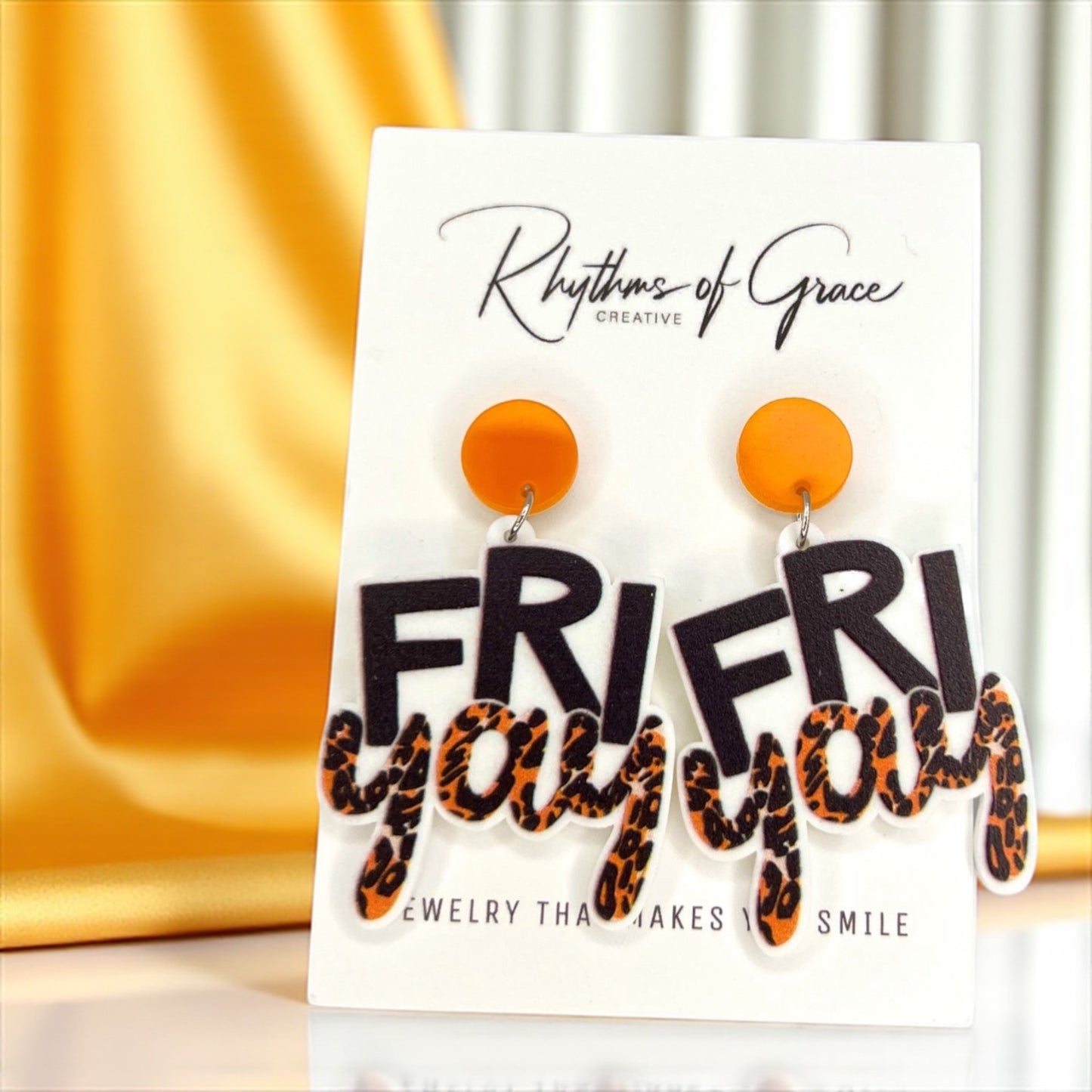 FRIYAY Earrings: Your Weekend Statement Piece! ✨ - Rhythms of Grace Creative
