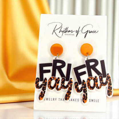 FRIYAY Earrings: Your Weekend Statement Piece! ✨ - Rhythms of Grace Creative