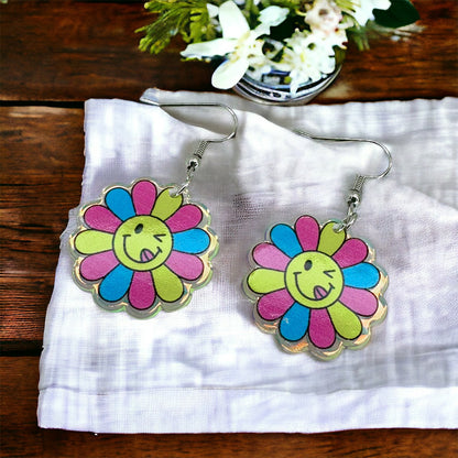 Smiley Face Flower Earrings: Wear Your Joy in Style!