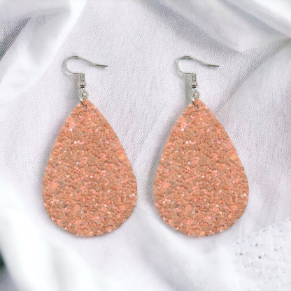 Sparkle & Shine: Glitter Teardrop Dangle Earrings ✨