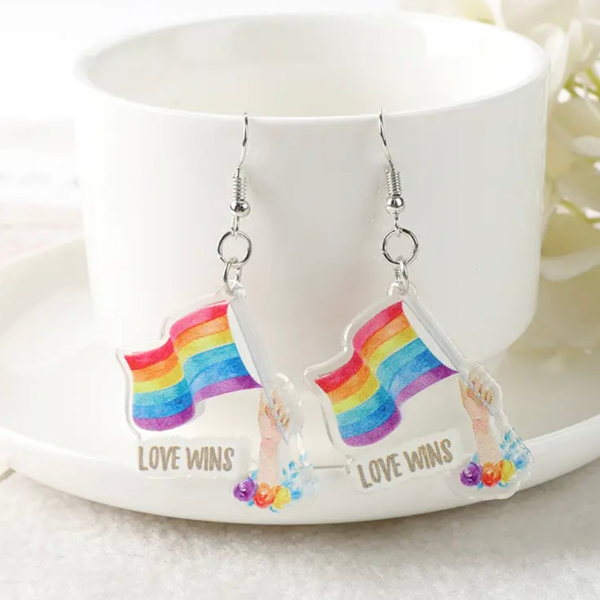 Sparkle with Pride: Vibrant Rainbow Earrings for Every Celebration!