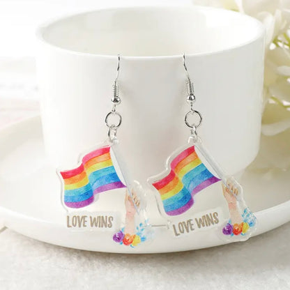 Sparkle with Pride: Vibrant Rainbow Earrings for Every Celebration!