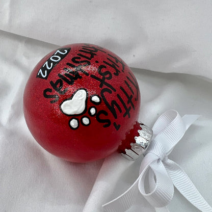 Pawsitively Adorable: Kitty's First Christmas Ornament!