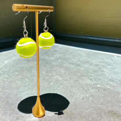 Game, Set, Match: Tennis Ball Earrings – Serve Up Style!