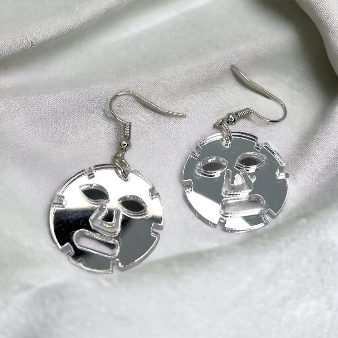 Mask Earrings - Halloween Earrings, Hannibal Lector Earrings, Scary Halloween, Halloween Earrings, Halloween Costume, Scary Mask - Rhythms of Grace Creative