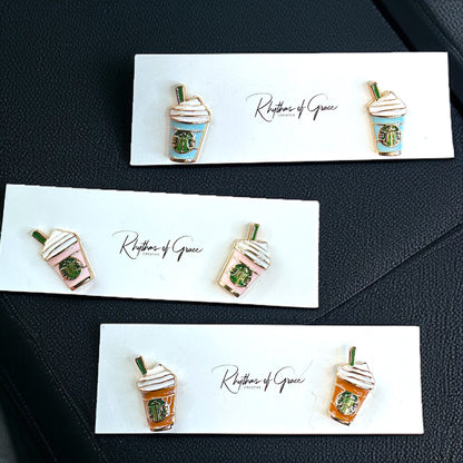 Sip in Style with Our Coffee Cup Stud Earrings! ☕