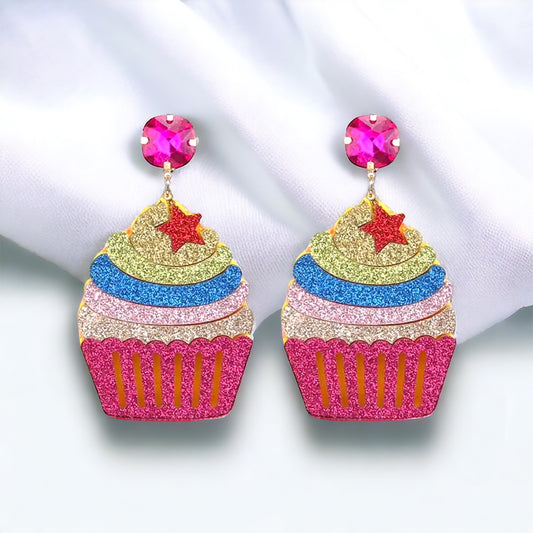 Whimsical Cupcake Earrings - Sweet Treats for Your Ears!