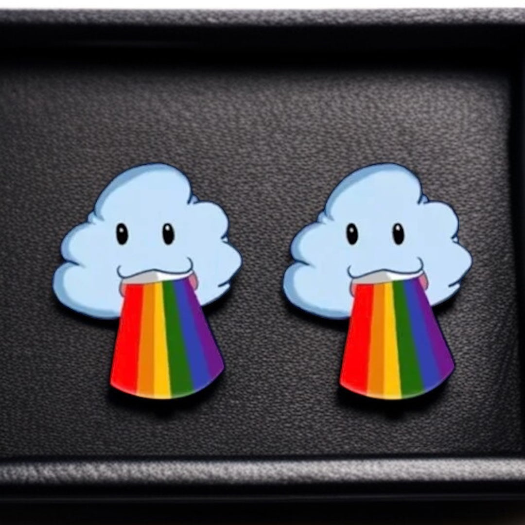Cloud with Rainbow Earrings - Add a Burst of Joy to Your Day! 🌈