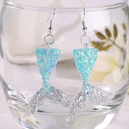 Mermaid Tail Magic – Glittery Earrings in 3 Splashy Colors! ✨