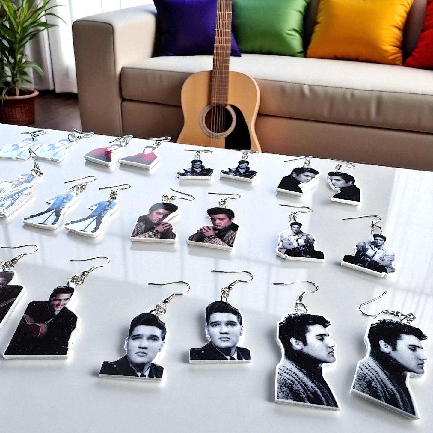Rock Your Style: Elvis Presley Dangle Earrings - 12 Iconic Designs! 🎸
