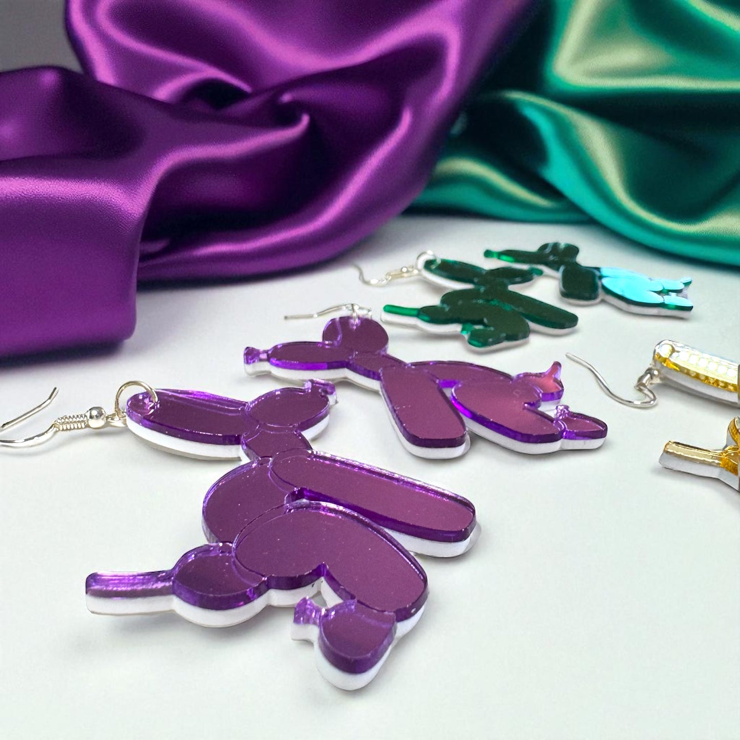 Paw-sitively Fun Mardi Gras Balloon Dog Earrings – Pooping Playfulness in Every Color! - Rhythms of Grace Creative