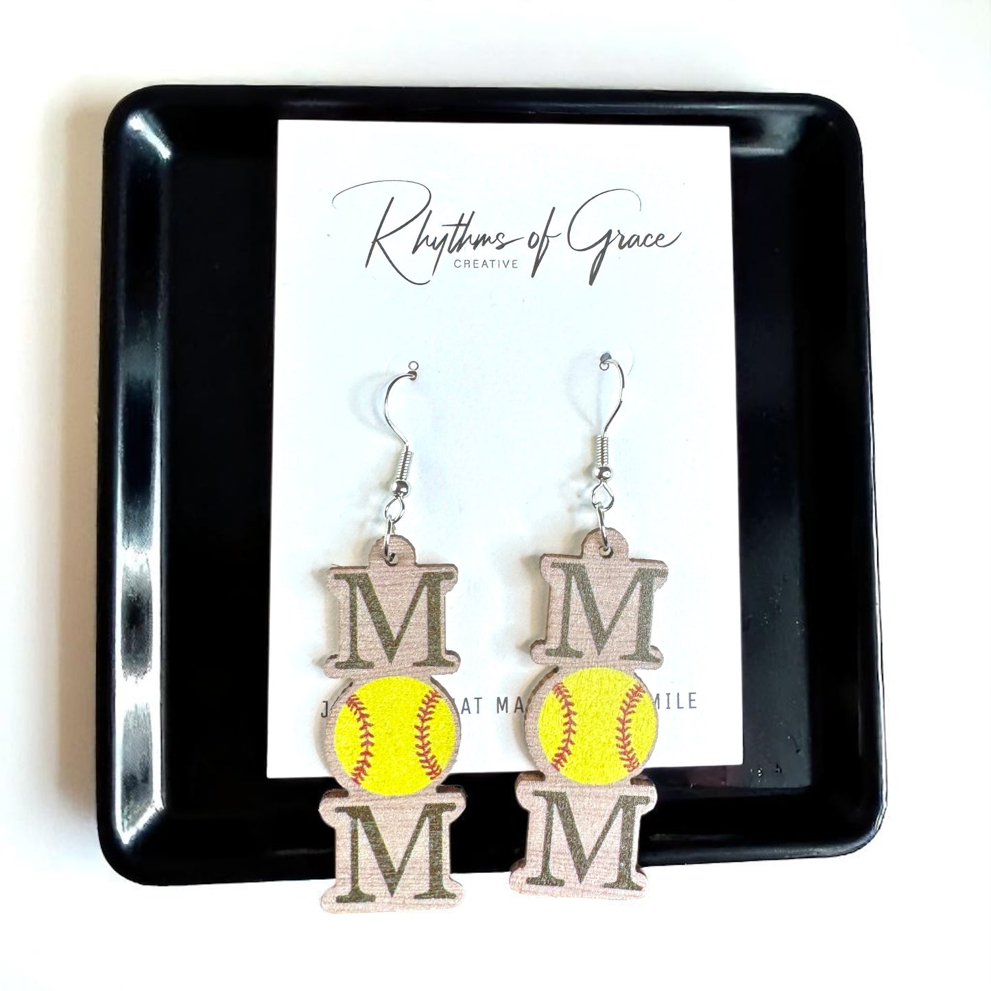 Score Style Points: Fun Sports Mom Dangle Earrings!