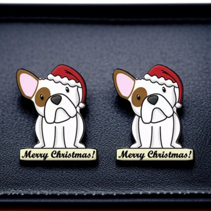 Woof-tastic Holiday Dog Stud Earrings: Perfect Gift for Pup Lovers!