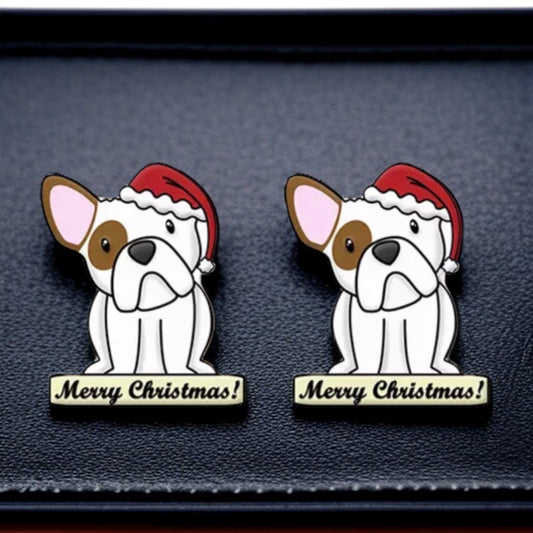 Woof-tastic Holiday Dog Stud Earrings: Perfect Gift for Pup Lovers!