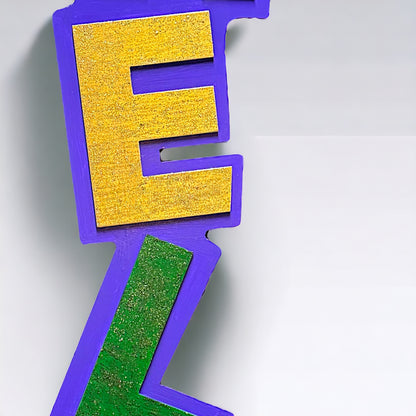 Hello, Mardi Gras! 🎭✨ One-of-a-Kind Welcome Sign in Vibrant Colors!