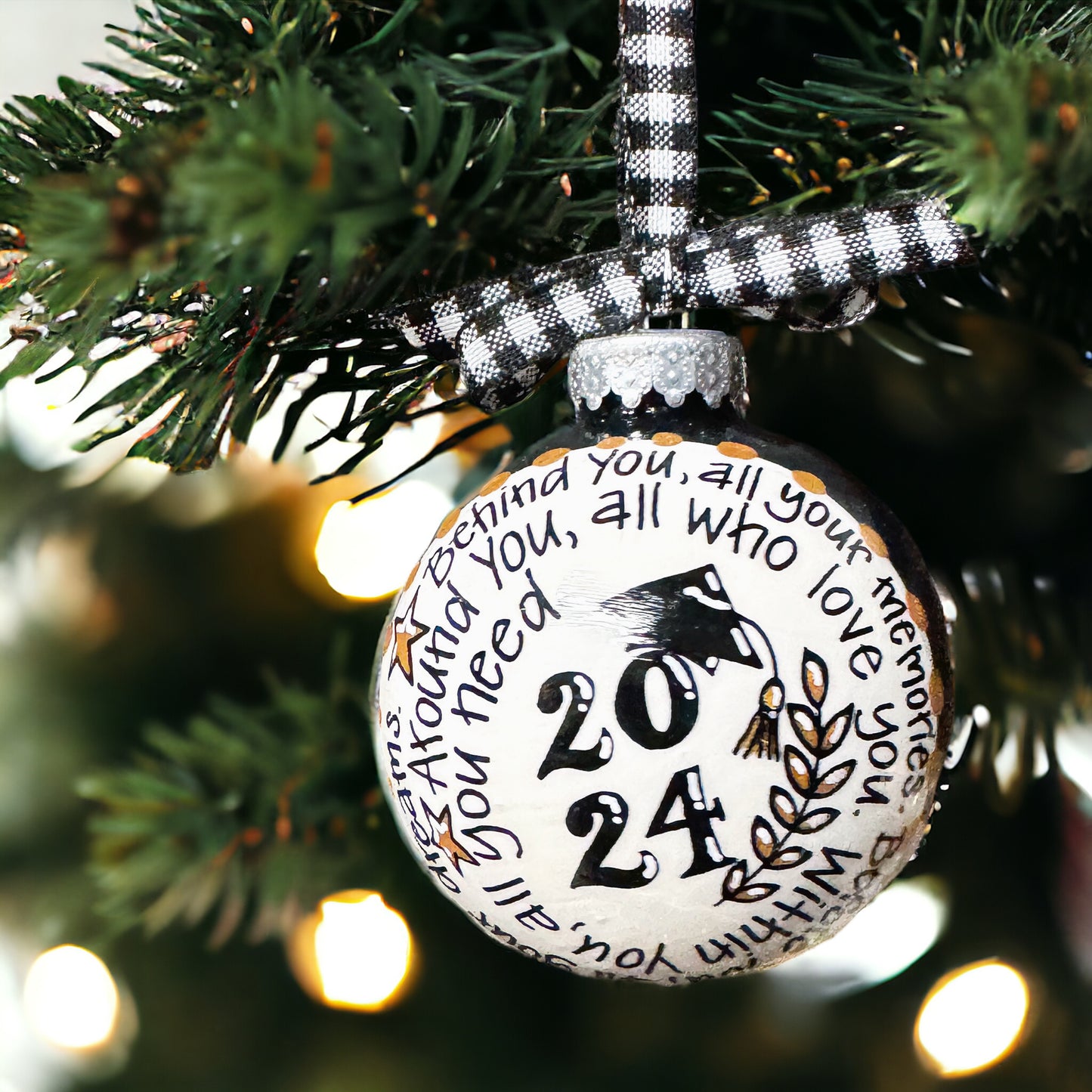 Christmas Ornament: Class of [YEAR] Graduate - Behind You, Before You, Around You, Within You