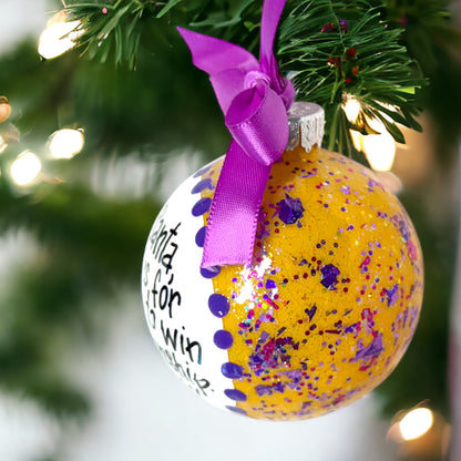 Tigers Championship Wish Christmas Ornament | Unique Hand-Painted Holiday Decor | Perfect Gift for Sports Fans!