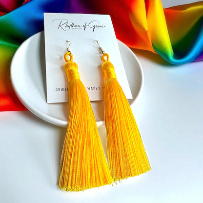Tassel Power: Colorful Boho Dangle Earrings in 9 Vibrant Shades!