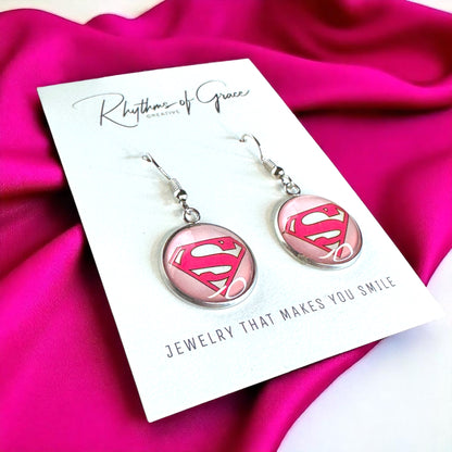 Fight Like a Girl (and Look Fabulous Doing It!) - Breast Cancer Awareness Earrings 💖
