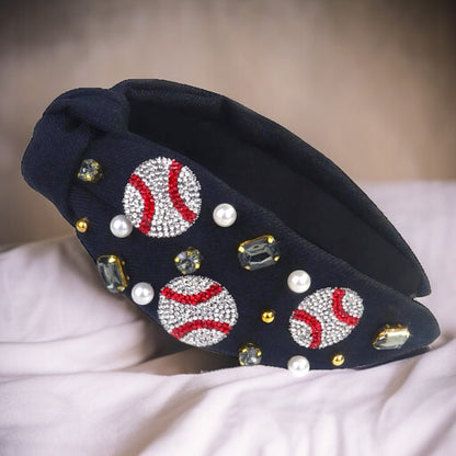 Sparkle & Swing: The Ultimate Baseball Headband!