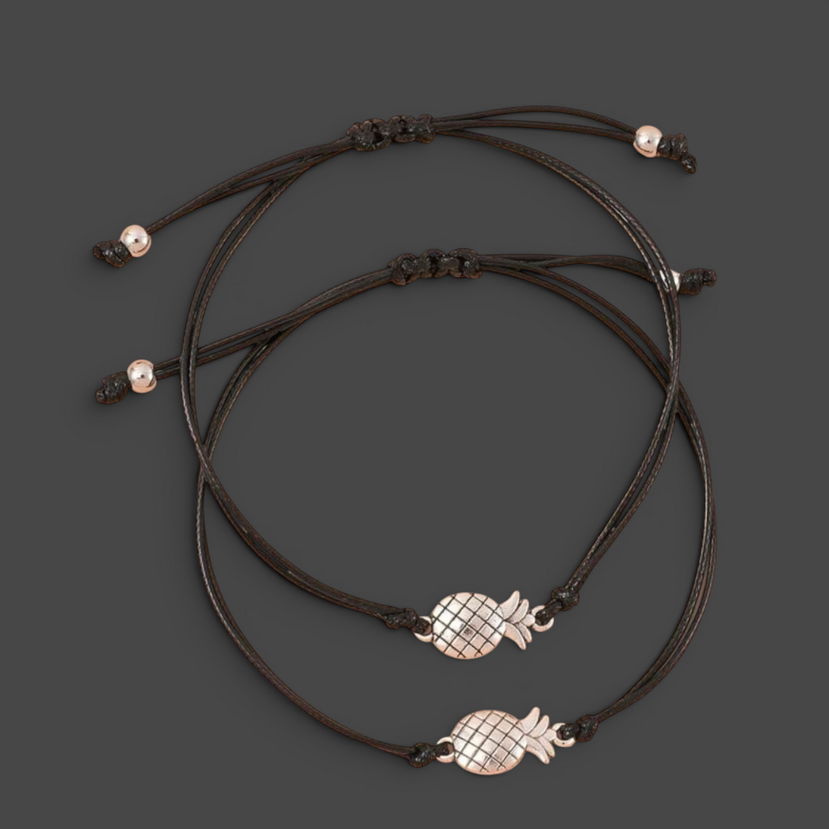 Pineapple Wish Bracelet (Set of 2) - Friendship Magic Awaits! 🍍