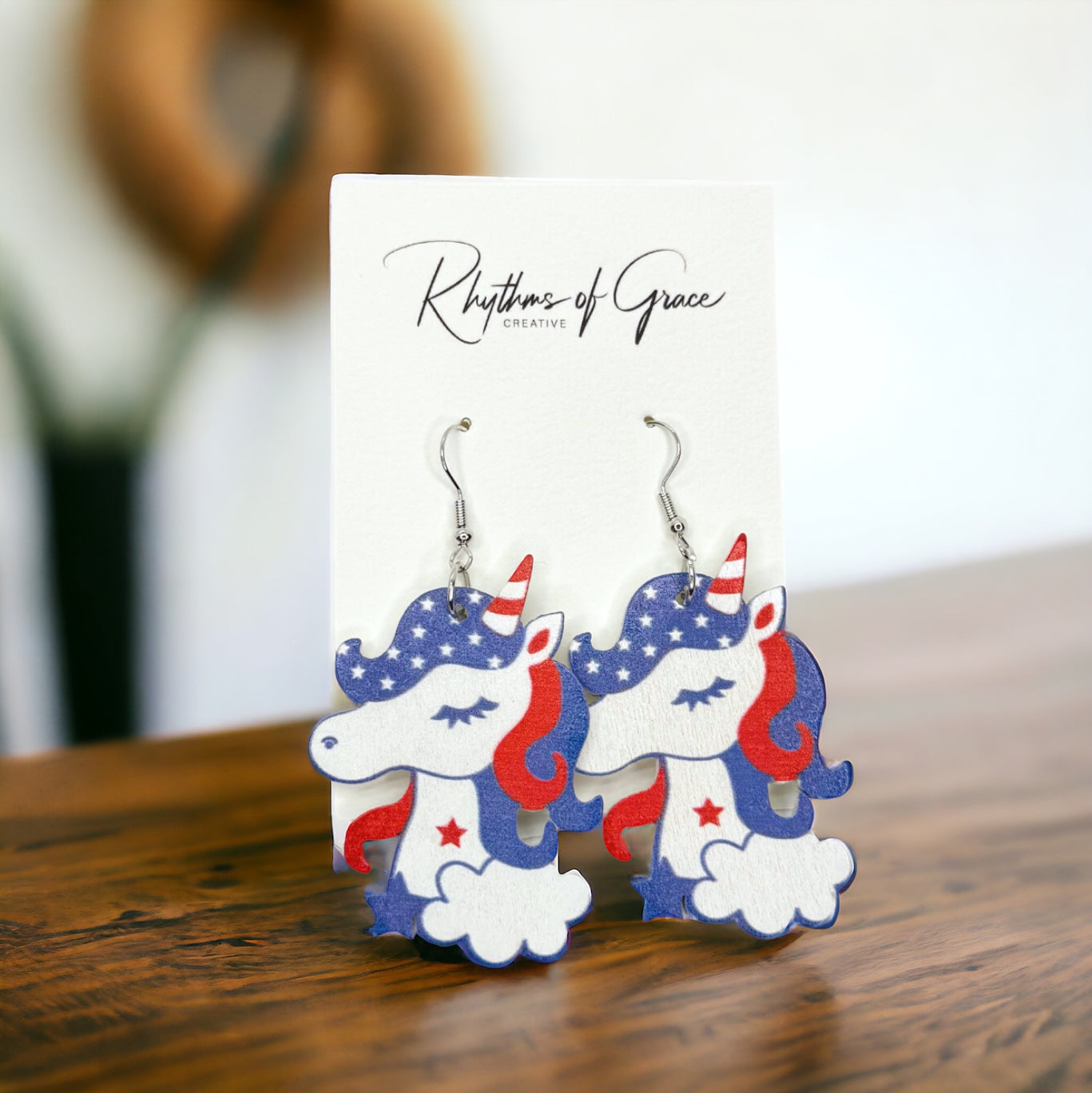 Patriotic Red, White & Blue Earring Bundle - Set of 4, Fourth of July, Stars & Stripes, SALE