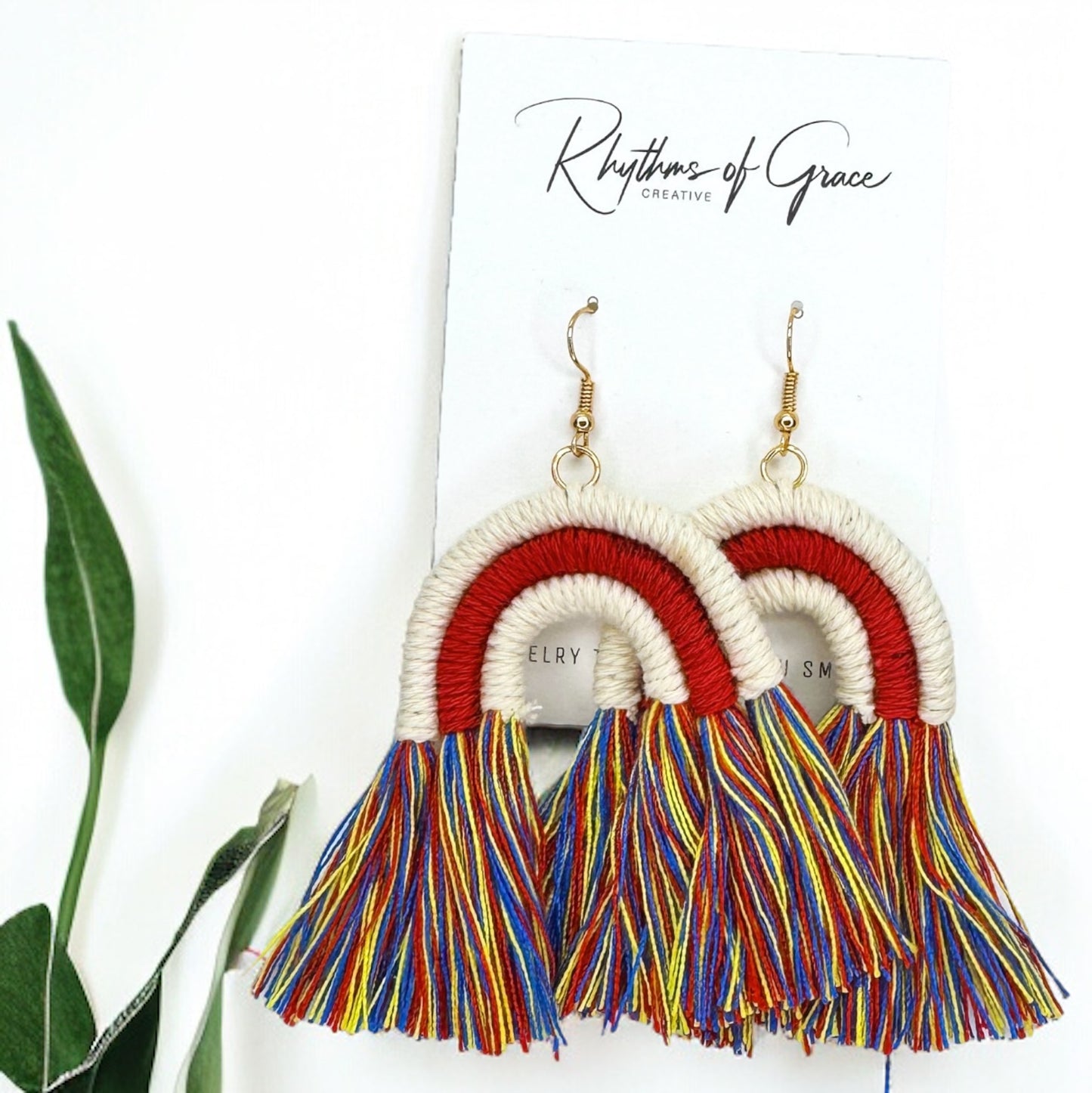 Stars, Stripes, & Fringe: Patriotic Rainbow Earrings for a Dazzling Fourth of July!