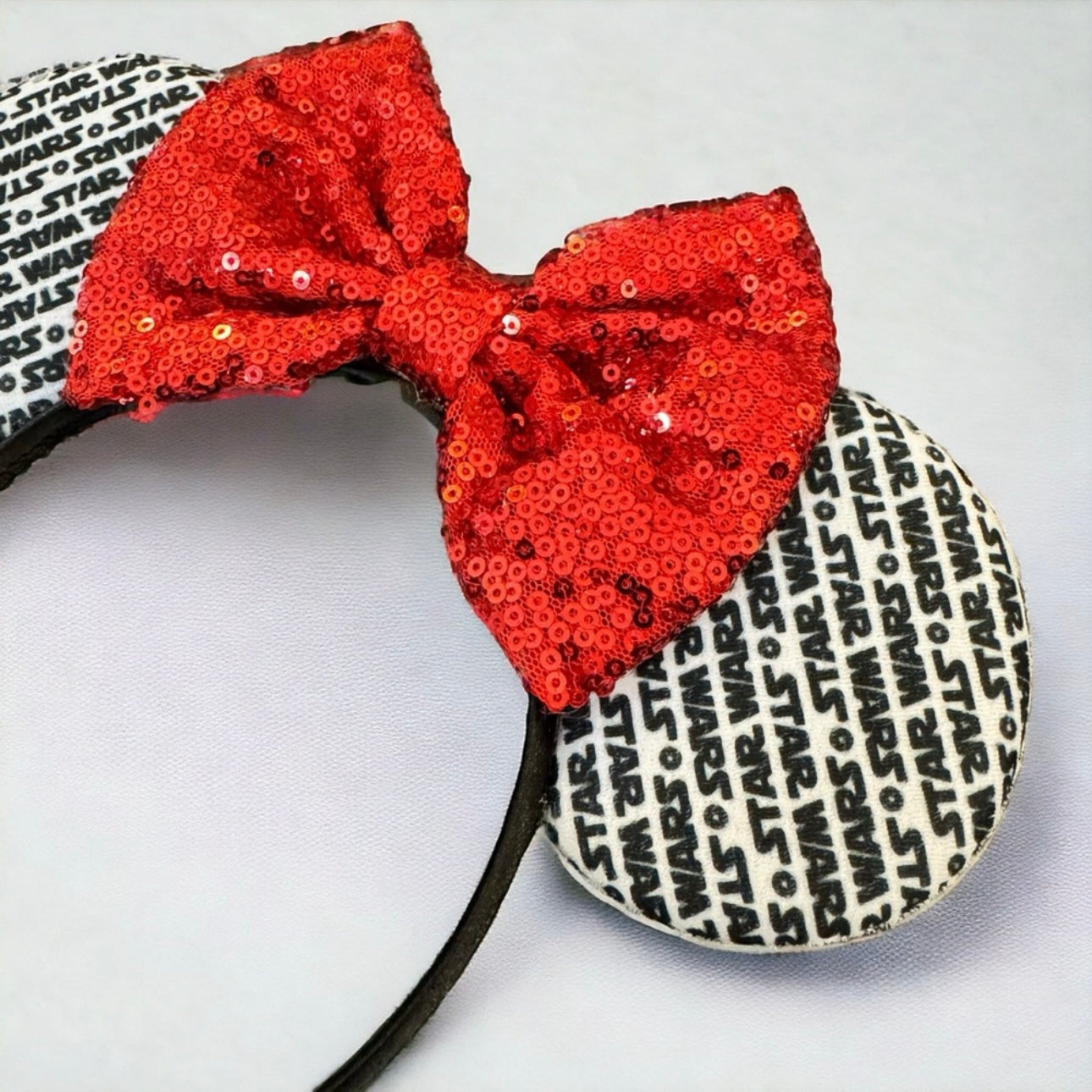 Star Wars Inspired Sequin Mouse Ears Headband, Darth Vader, Stormtrooper, NEW