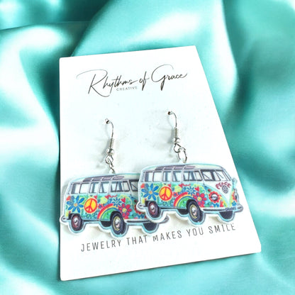 Peace, Love & Volkswagen: Dangle Earrings for the Ultimate Free Spirit!