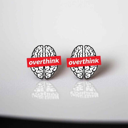 Overthinker Stud Earrings: A Thoughtful Touch for Your Style! 🧠