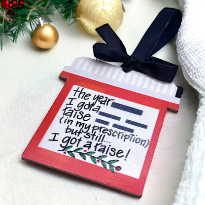 Handmade Prescription Bottle Christmas Ornament - Limited Edition!