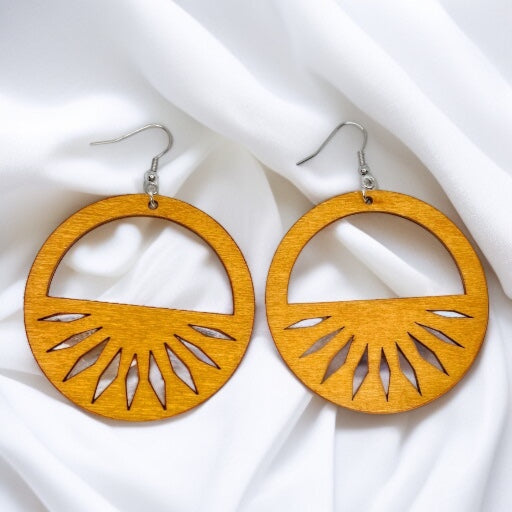 Sunrise Vibes: Wooden Boho Earrings for Effortless Style! - Rhythms of Grace Creative