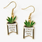 Crazy Plant Lady Dangle Earrings: Your Whimsical Green Accessory! 🌿