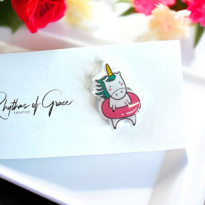 Choose Your Vibe: Unicorn or Sloth Beach Bum Stud Earrings!