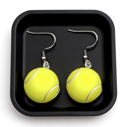 Serve Up Style with Tennis Cabochon Dangle Earrings! 🎾