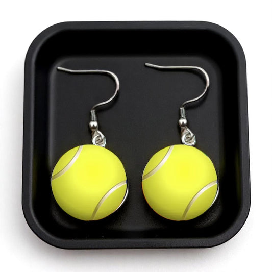 Serve Up Style with Tennis Cabochon Dangle Earrings! 🎾