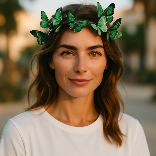Whimsical Green Butterfly Headband: Elevate Your Style to Magical Heights!