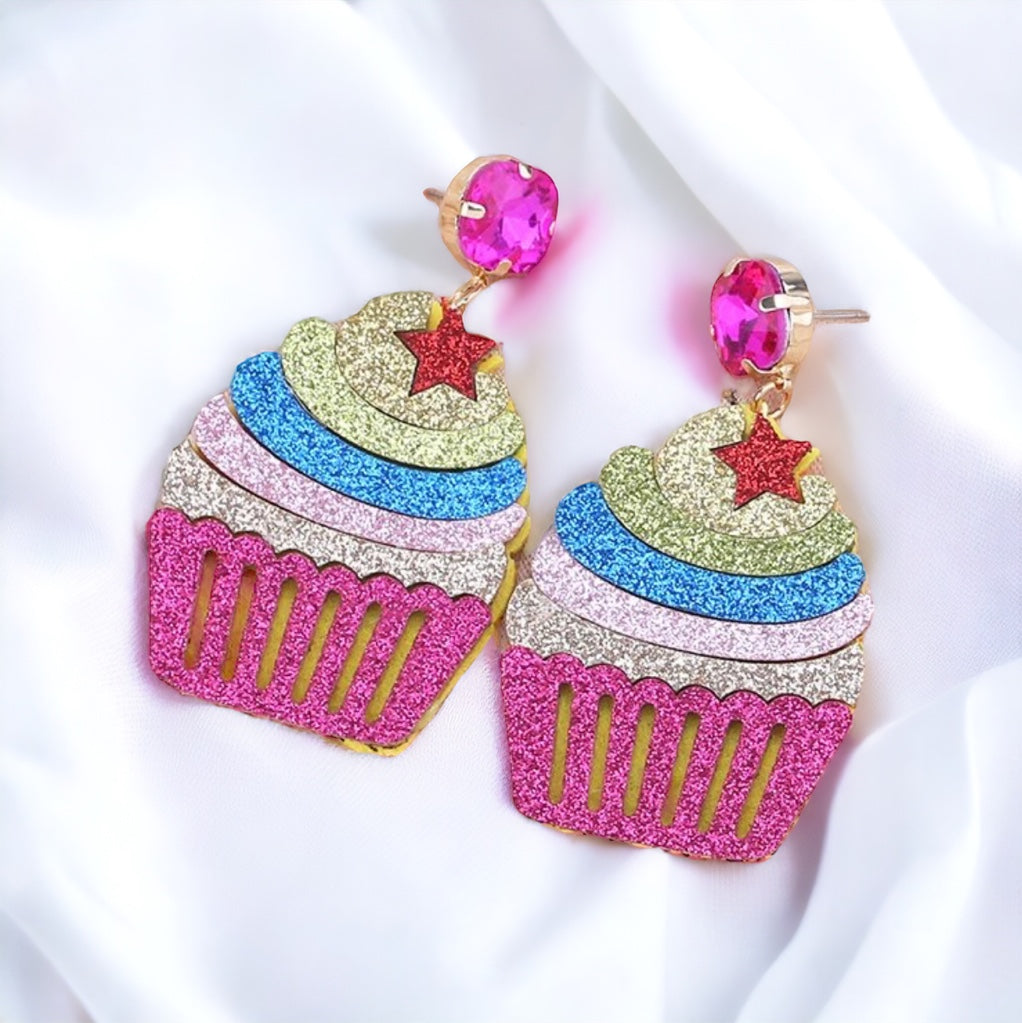 Whimsical Cupcake Earrings - Sweet Treats for Your Ears!