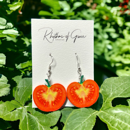 Tomato-tally Charming Earrings: Add Some Flavor to Your Style! 🍅