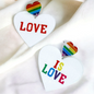 Heartfelt Sparkle: Love is Love Earrings – Rainbow Bling for Your Pride and Vibe!