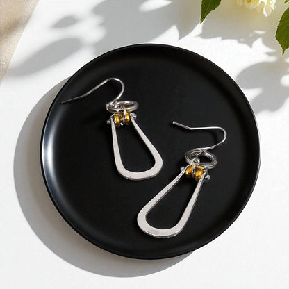 Day to Night Dazzle – Silver & Gold Dangle Earrings