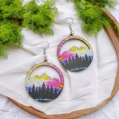 Stunning Western Dangle Earrings – Handcrafted Boho Style, Stainless Steel & Wood